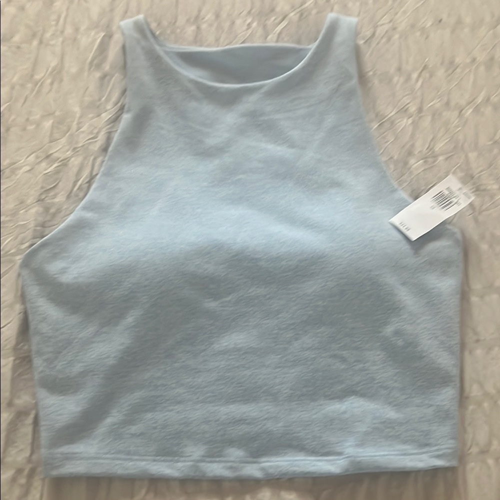 Old Navy Blue Fitted Crop Tank Top